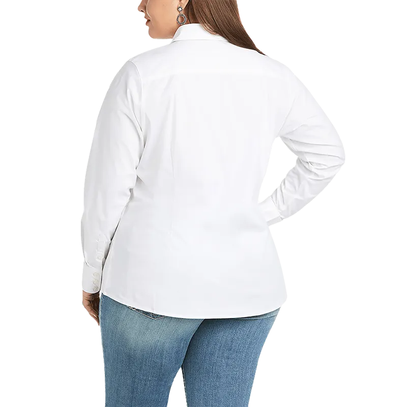 Ariat Ladies Kirby Stretch White Button-up Shirt - Plus