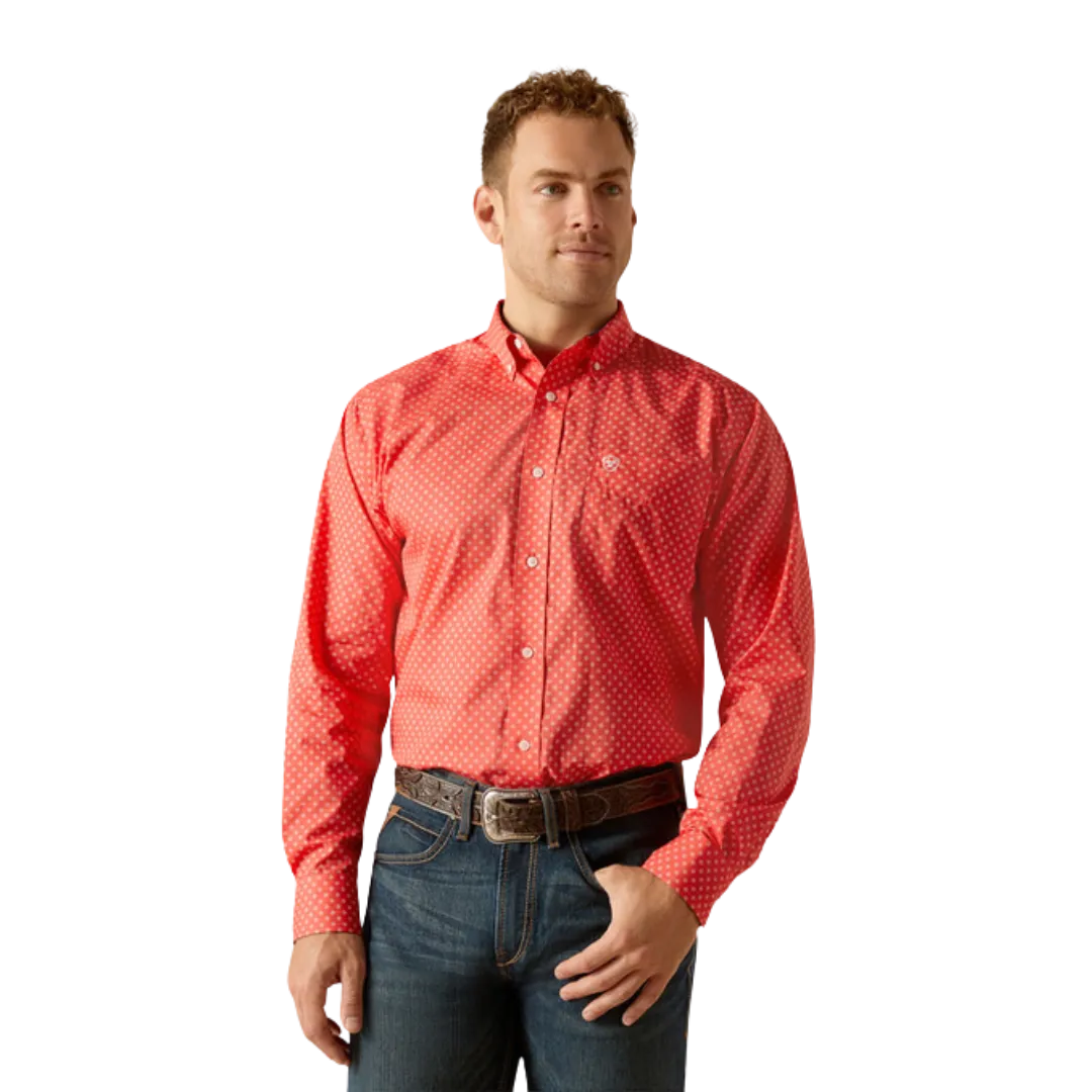 Ariat Men's Wrinkle Free Wilkie Cayenne Shirt