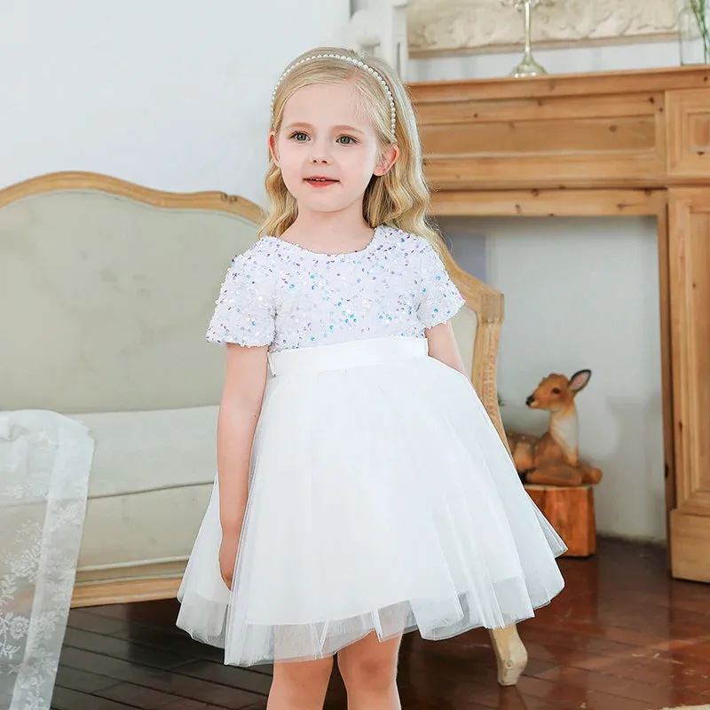 Baby Girl Sequin 4-10Y Birthday Party Dress