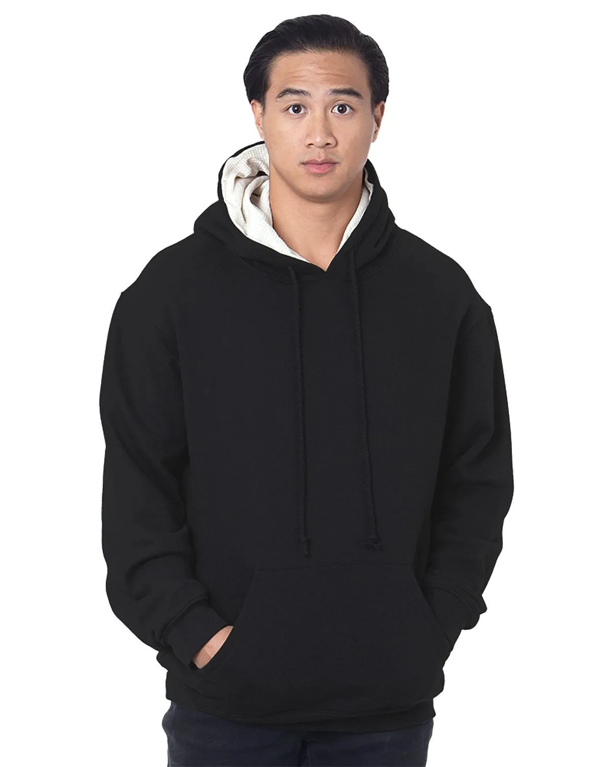 Bayside BA930: Adult Super Heavy Thermal-Lined Hooded Sweatshirt