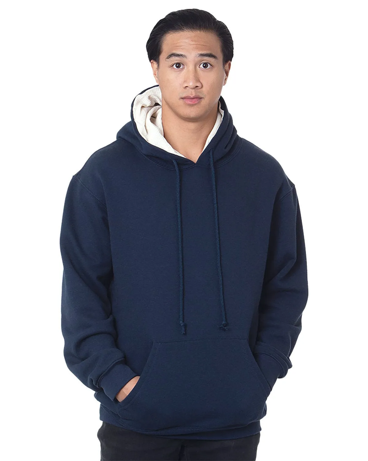 Bayside BA930: Adult Super Heavy Thermal-Lined Hooded Sweatshirt