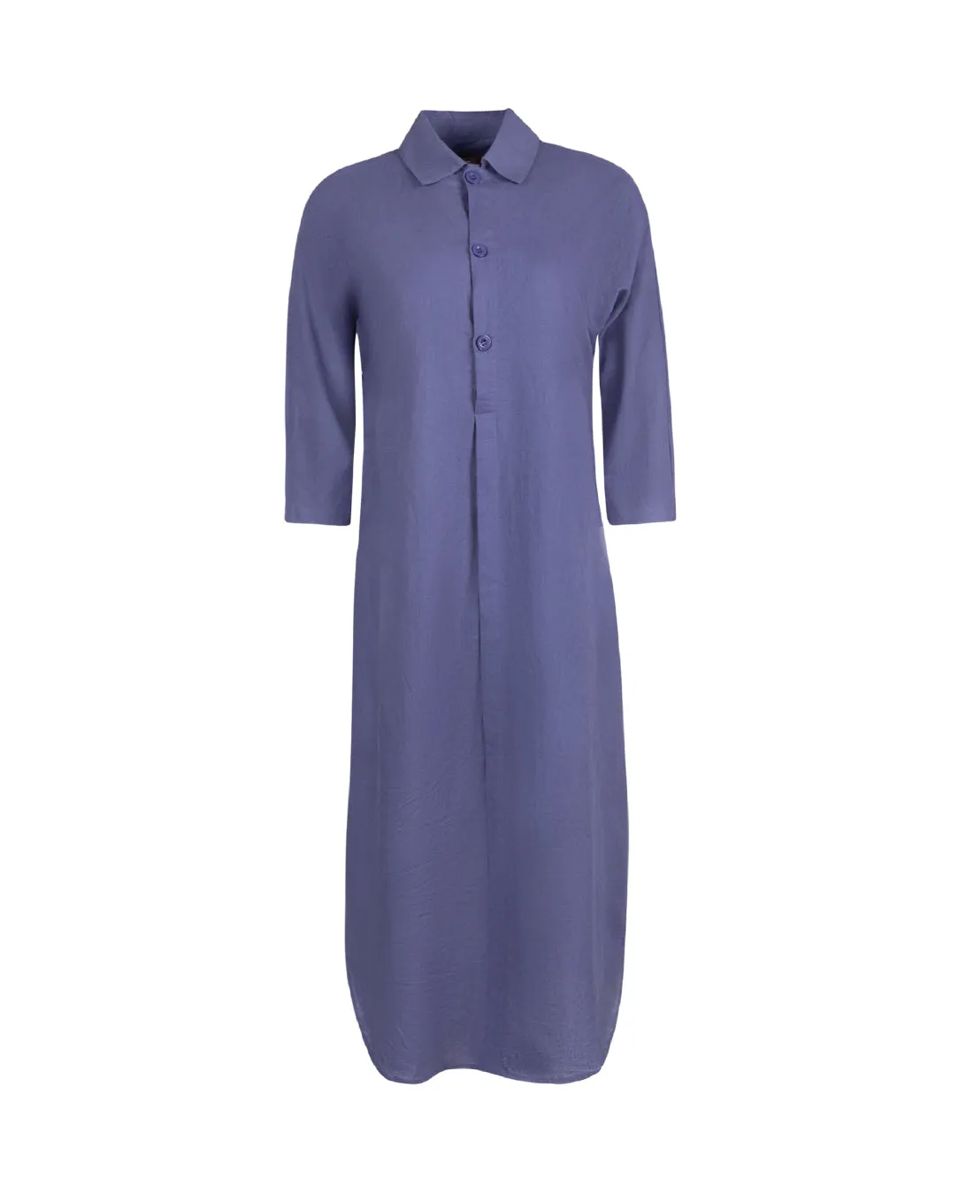 Collared Linen Shirt Dress