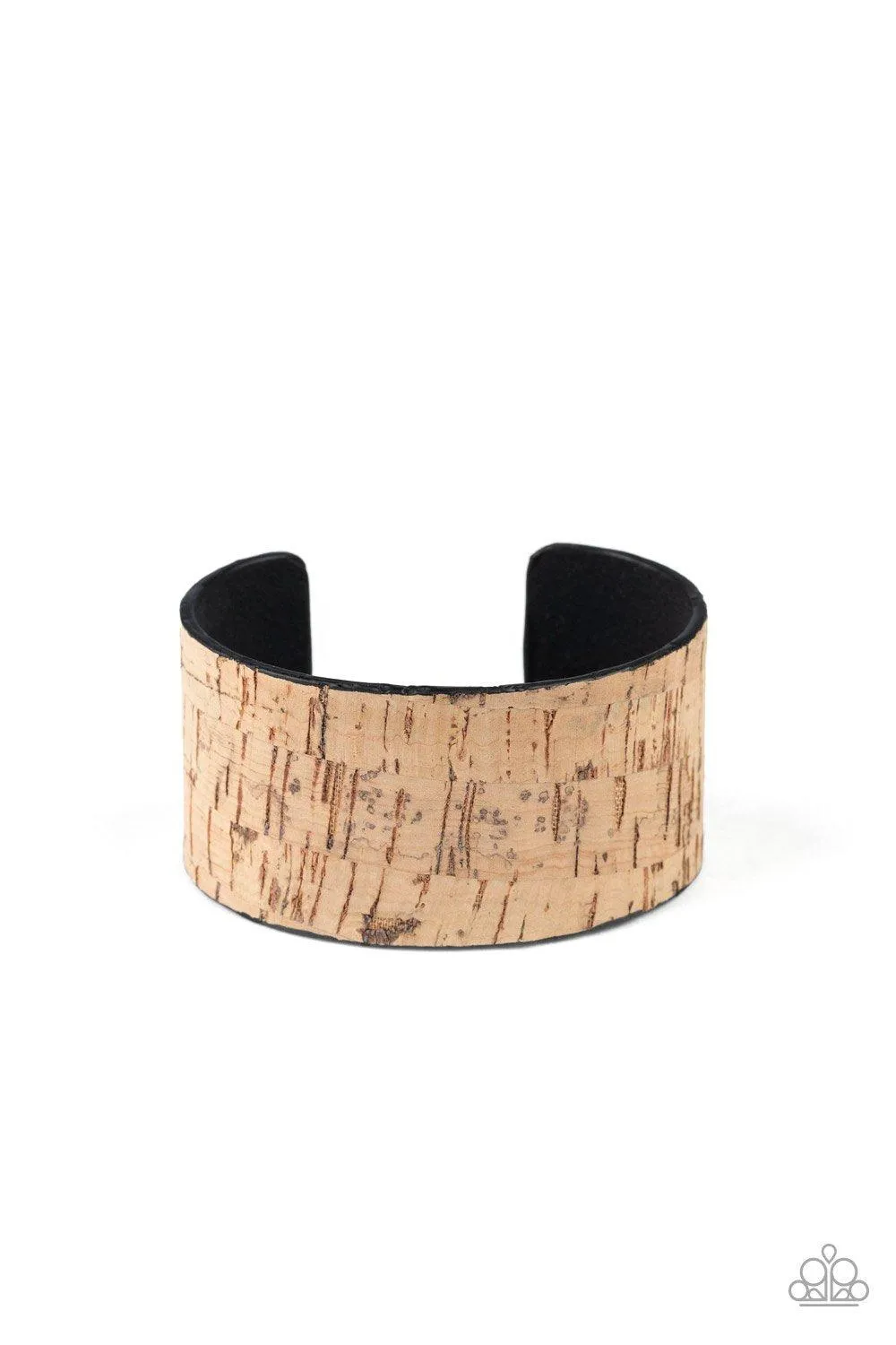 Cork Couture Brown Cuff Bracelet - Paparazzi Accessories