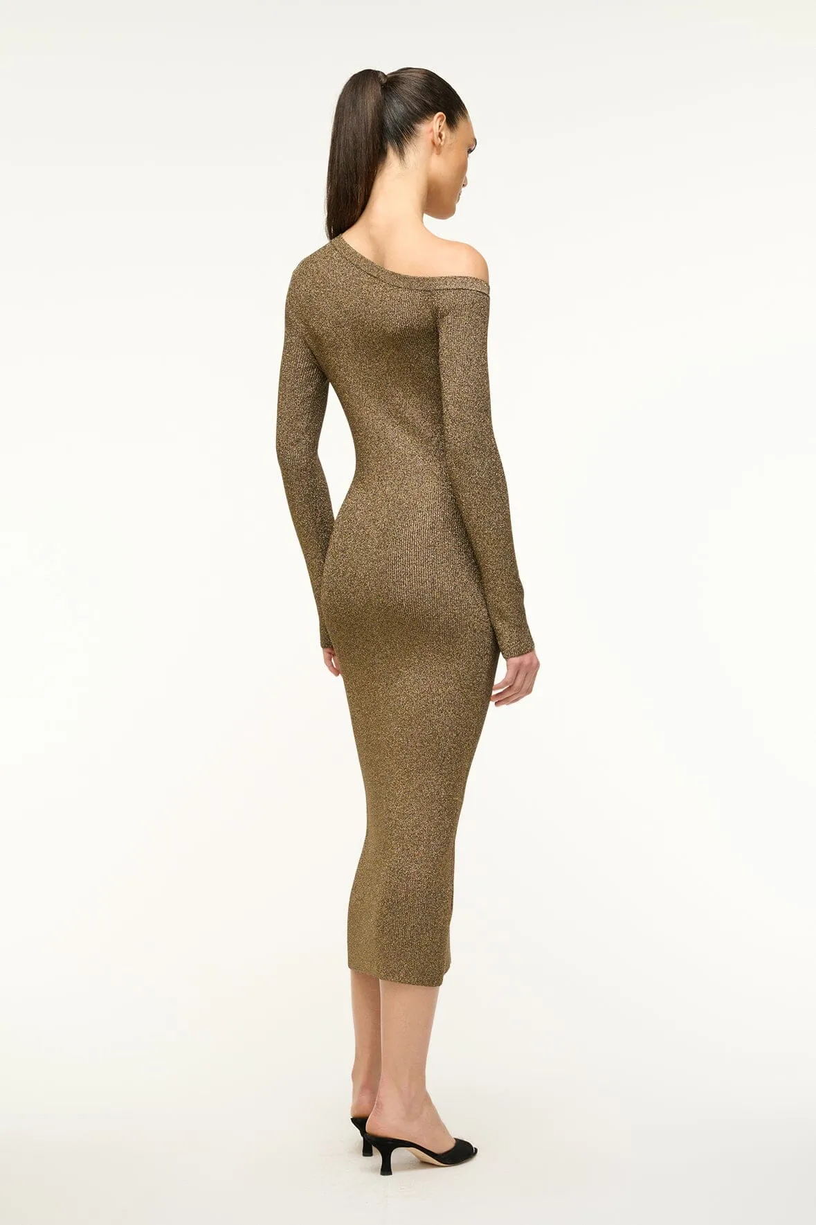 CRAFTSMAN SWEATER DRESS | METALLIC GOLD