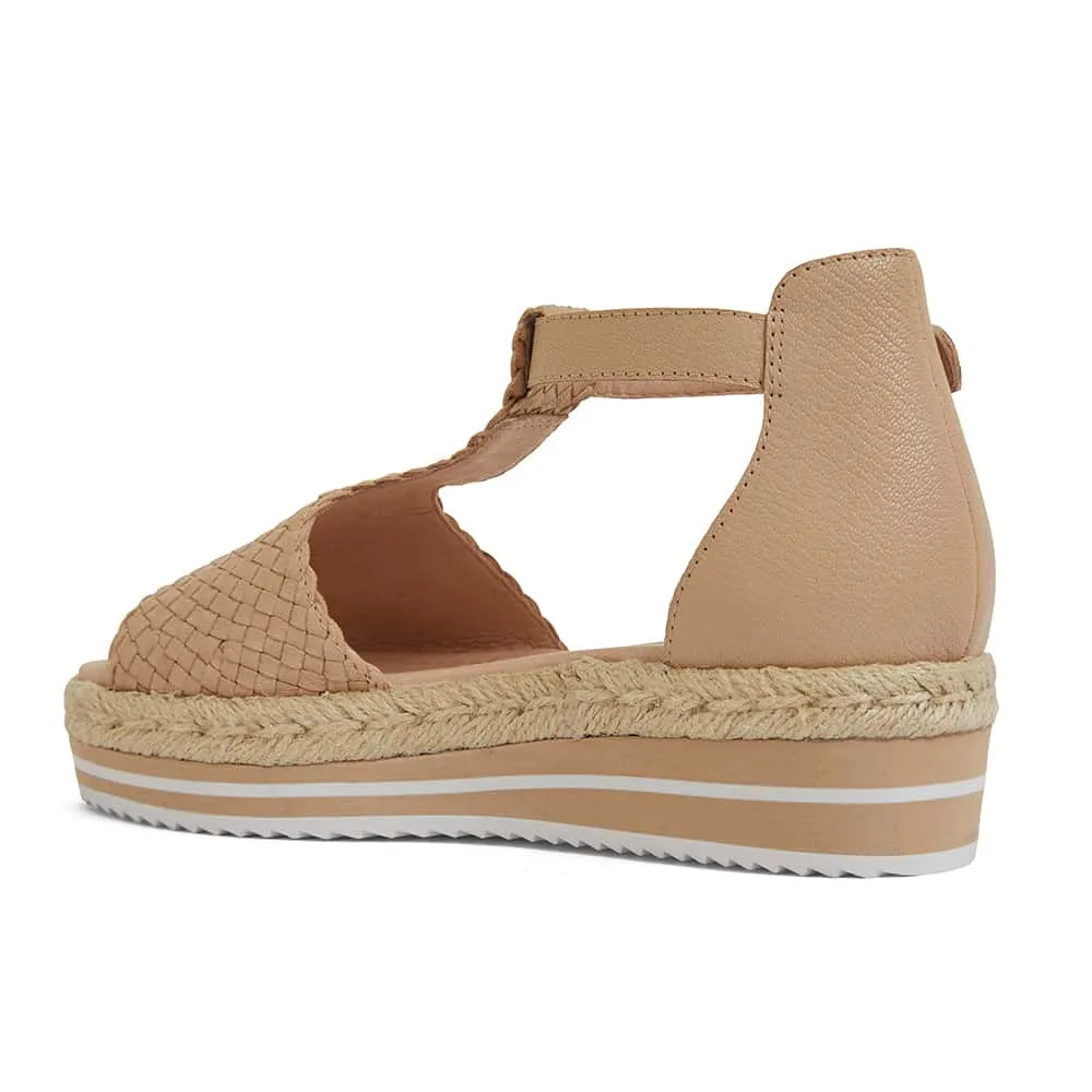 Daze Sandal in Nude Weave Leather