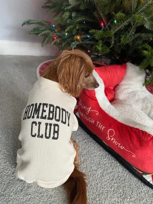 Dog 'Homebody Club' Heather Dust Vintage Distressed Ultra Cozy Sweatshirt-