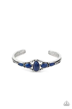 Dream Beam Blue Stone Cuff Bracelet - Paparazzi Accessories