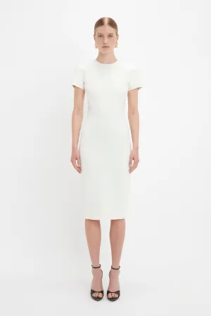 Fitted T-shirt Dress In Ivory