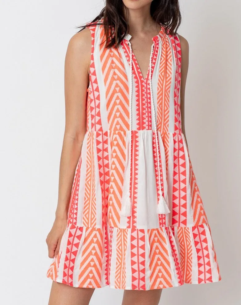 GEO STRIPE DRESS