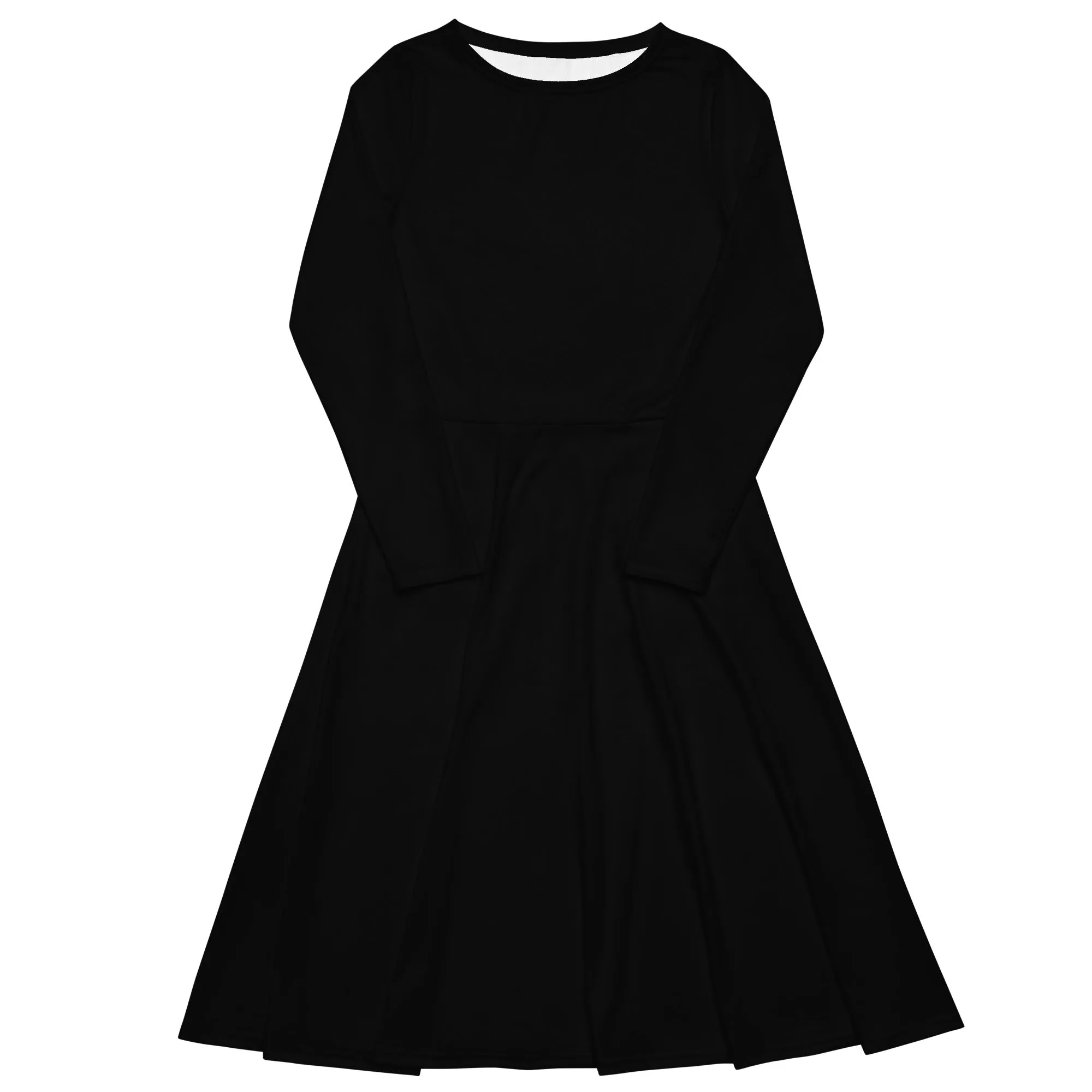 GG - Women's long sleeve midi dress - Black