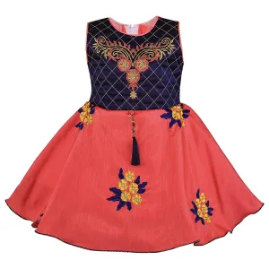 Girls A-line Embroidered Ethnic dress