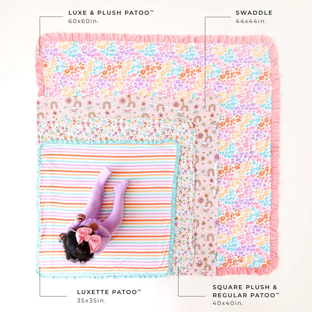 Groovy Barbie™ and Friends Minky Ruffled Luxette Patoo® Blanket