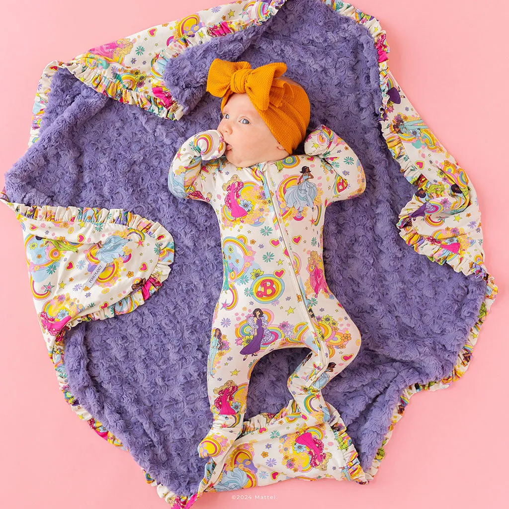 Groovy Barbie™ and Friends Minky Ruffled Luxette Patoo® Blanket