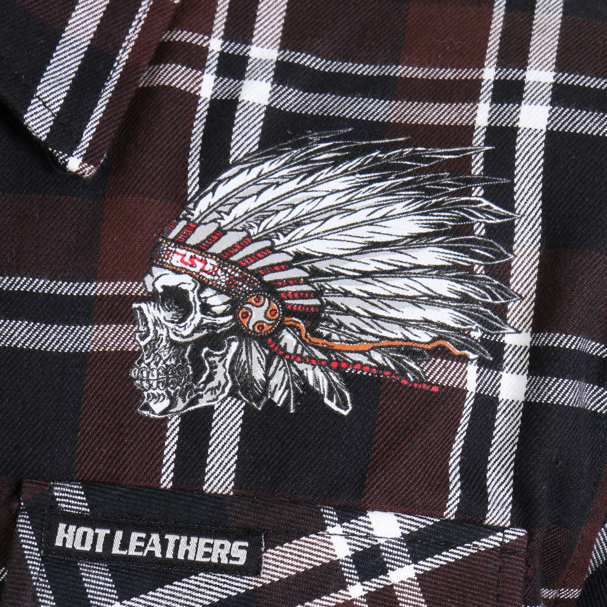 Hot Leathers FLM2109 Men's 'Headdress' Flannel Long Sleeve Shirt