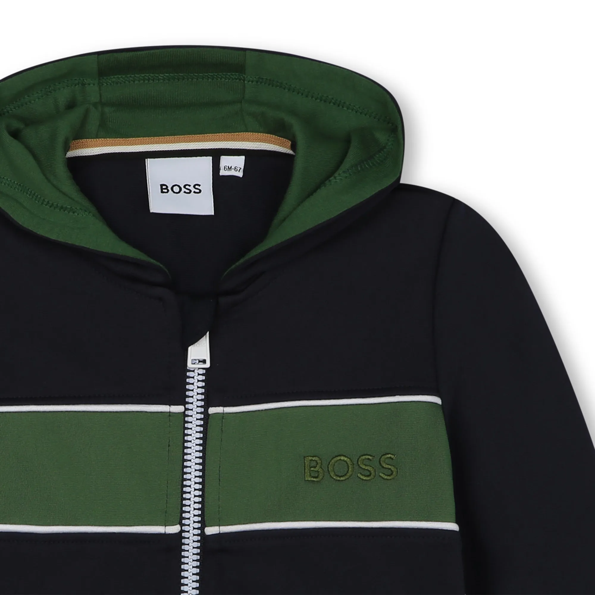 Hugo Boss Baby Boys Navy and Green Sweatshirt