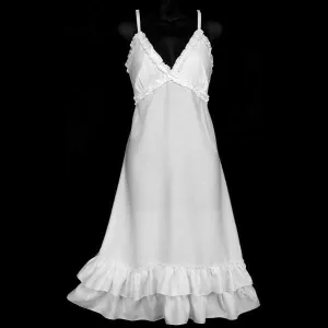 Jordan's Premium White Ruffled Dress