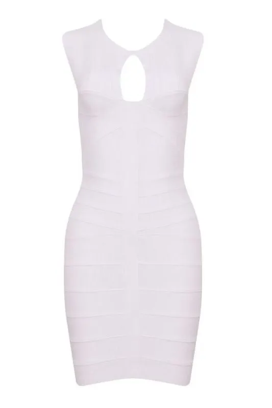 Kia Bandage Dress - Pearl White