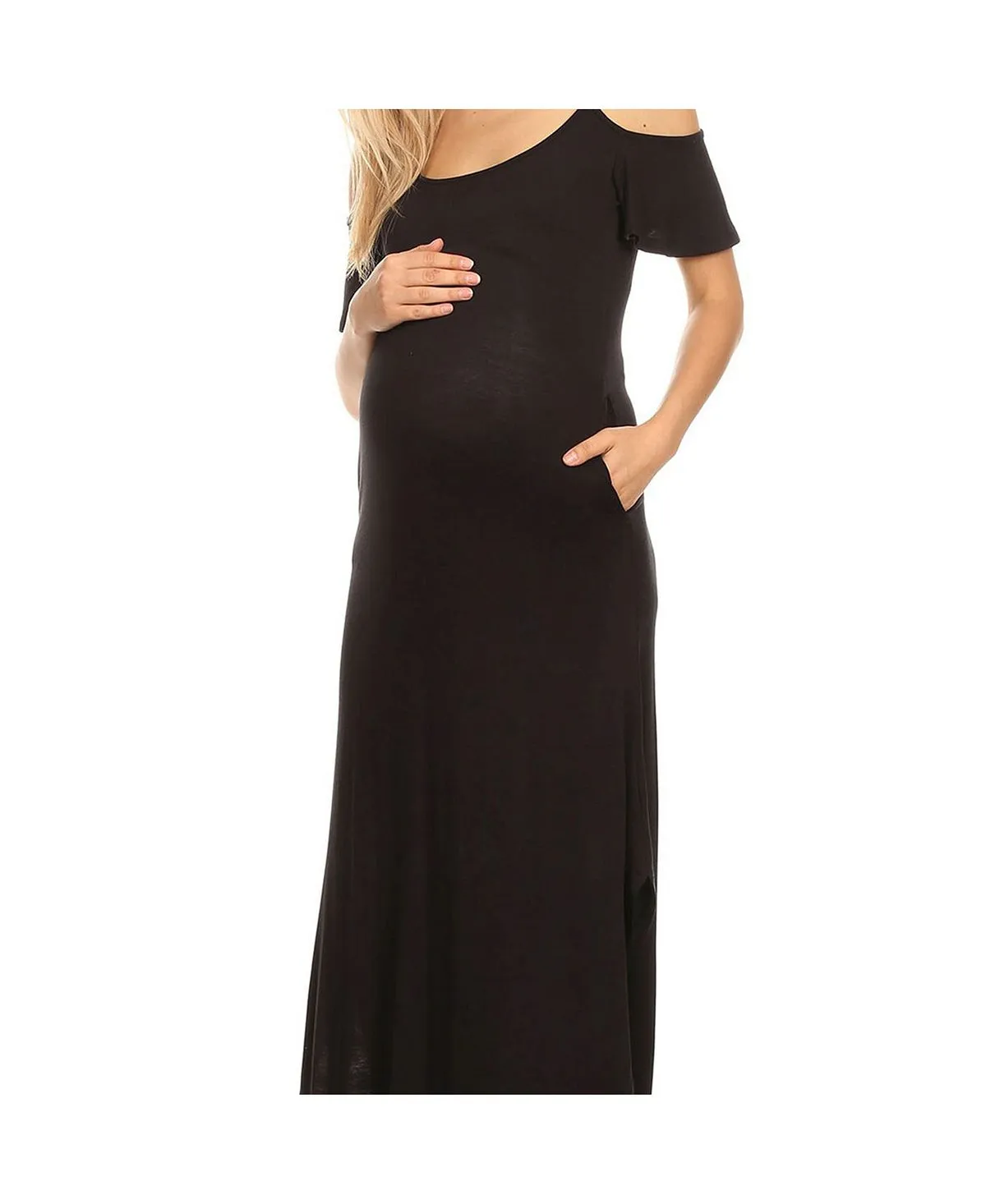 Lexi maternity maxi dress White Mark, black