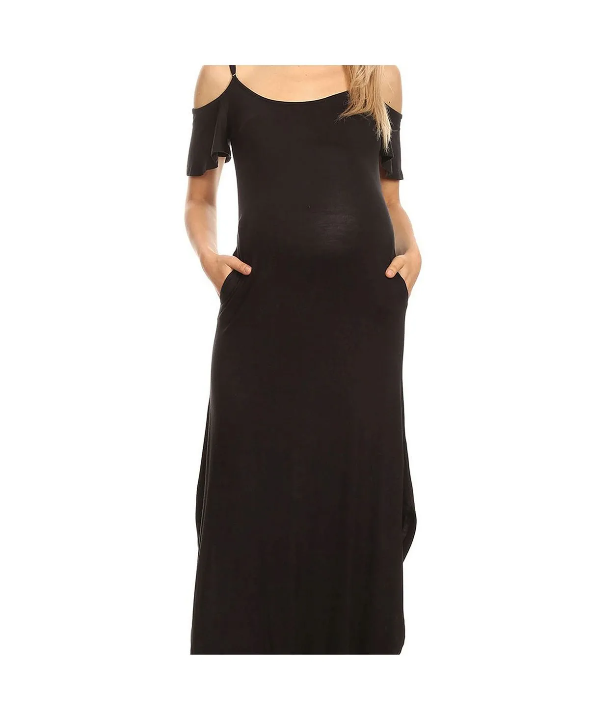 Lexi maternity maxi dress White Mark, black