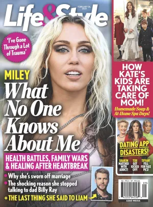 Life & Style - 02.26.24 Miley Cyrus What No One Knows About Me