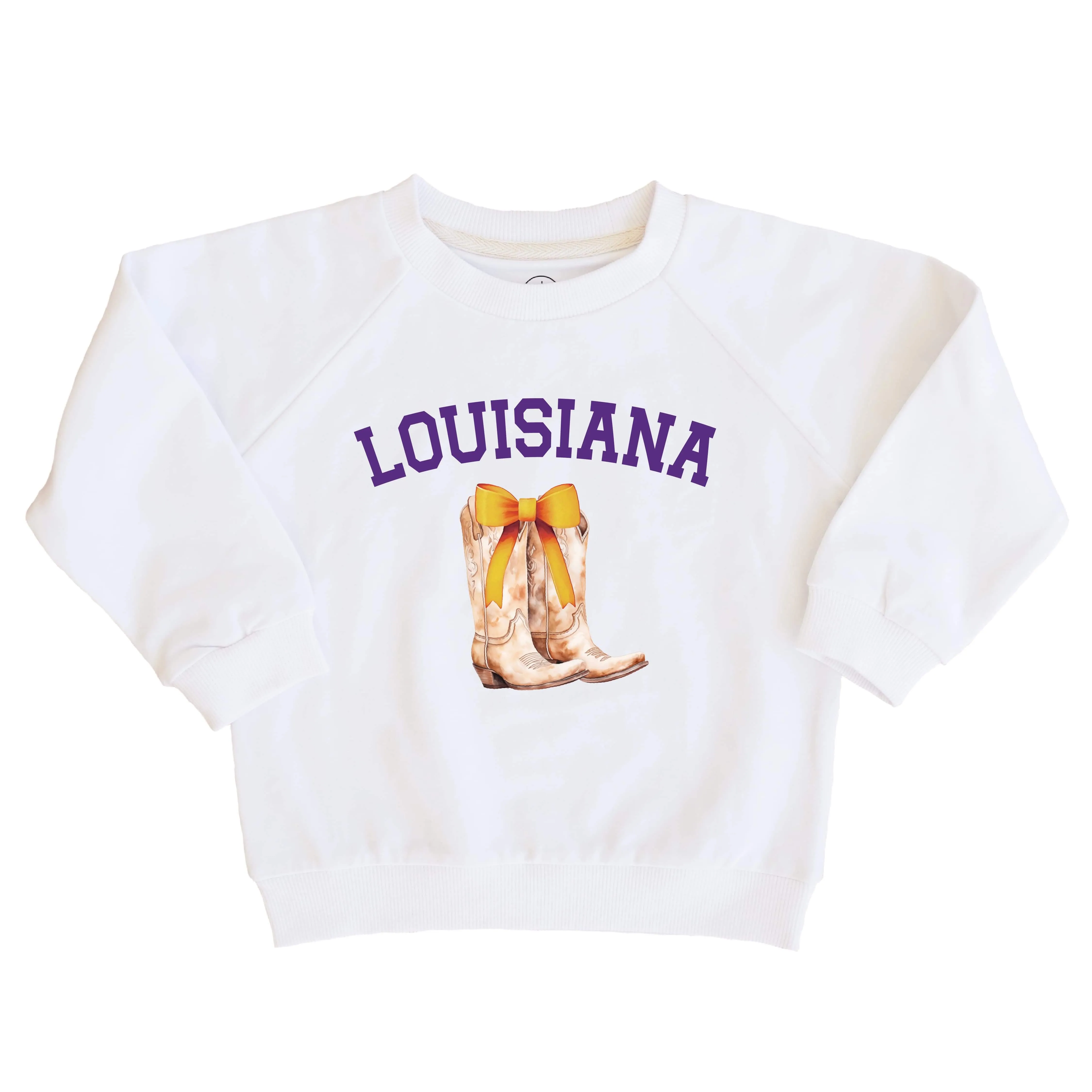 Louisiana State University | Footballs & Bows Kids Graphic Sweatshirts