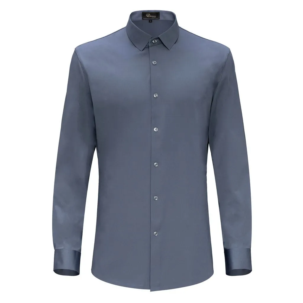 Men's Zen Appeal Button-Up Shirt – Long Sleeves, 4-Way Stretch, Stitch-Less Design | B315