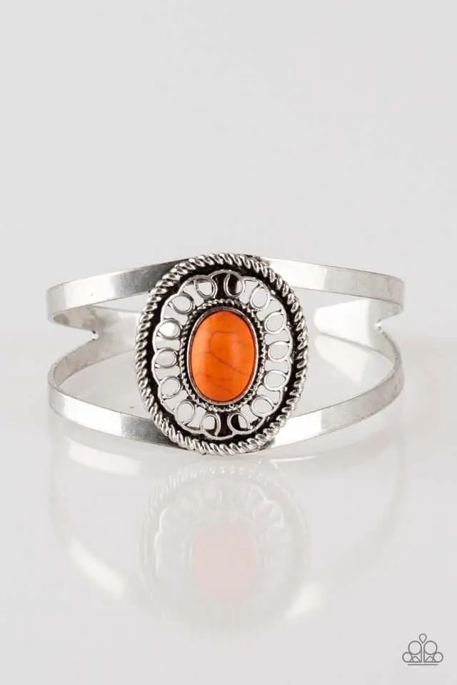 Paparazzi Accessories  - Deep In The TUMBLEWEEDS #B34 Drawer 3/1 - Orange bracelet