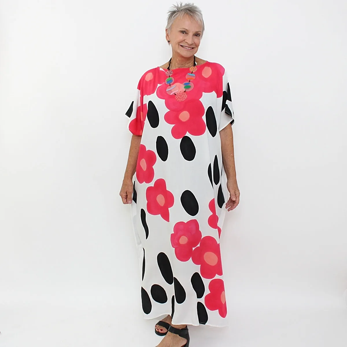 Pink Poppies Kaftan