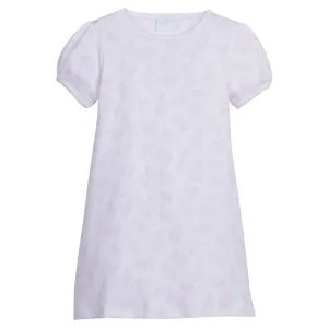 Printed T-Shirt Dress - Pink Tossed Bunnies