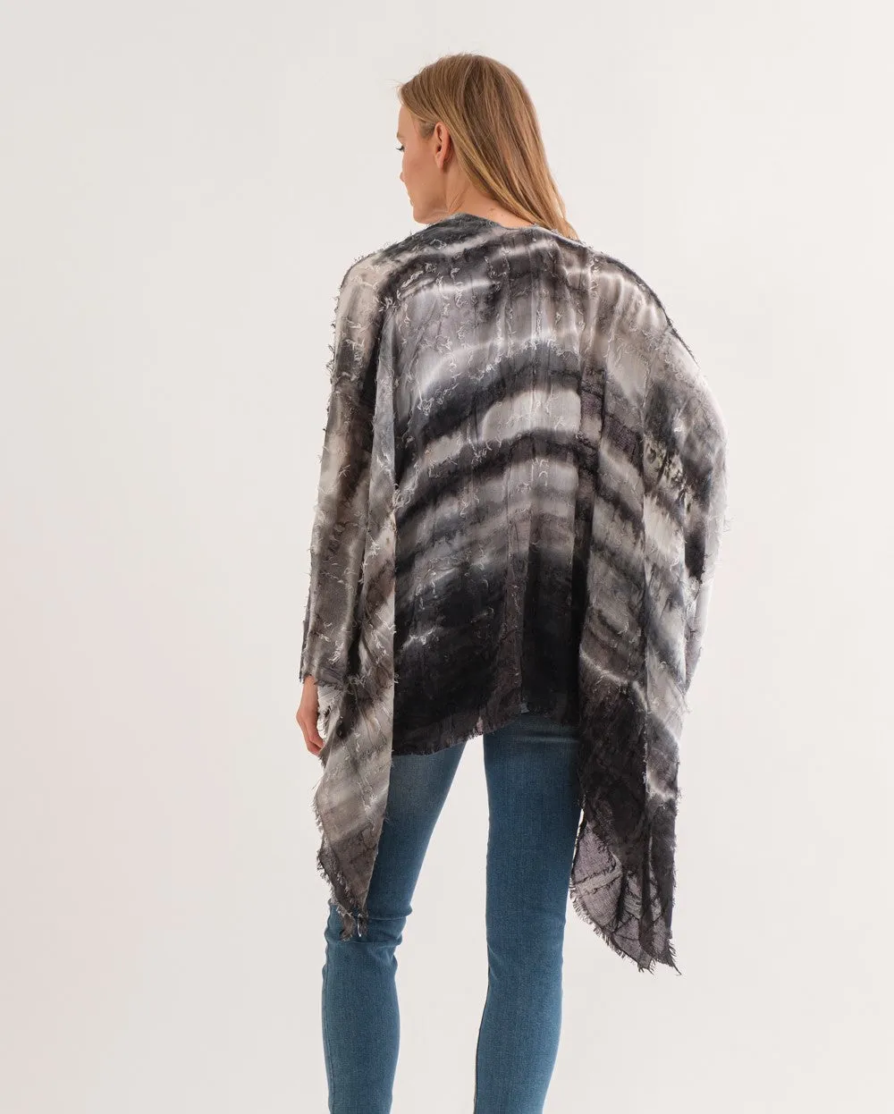 RAJ ARIANA CHARCOAL TIE DYE KIMONO