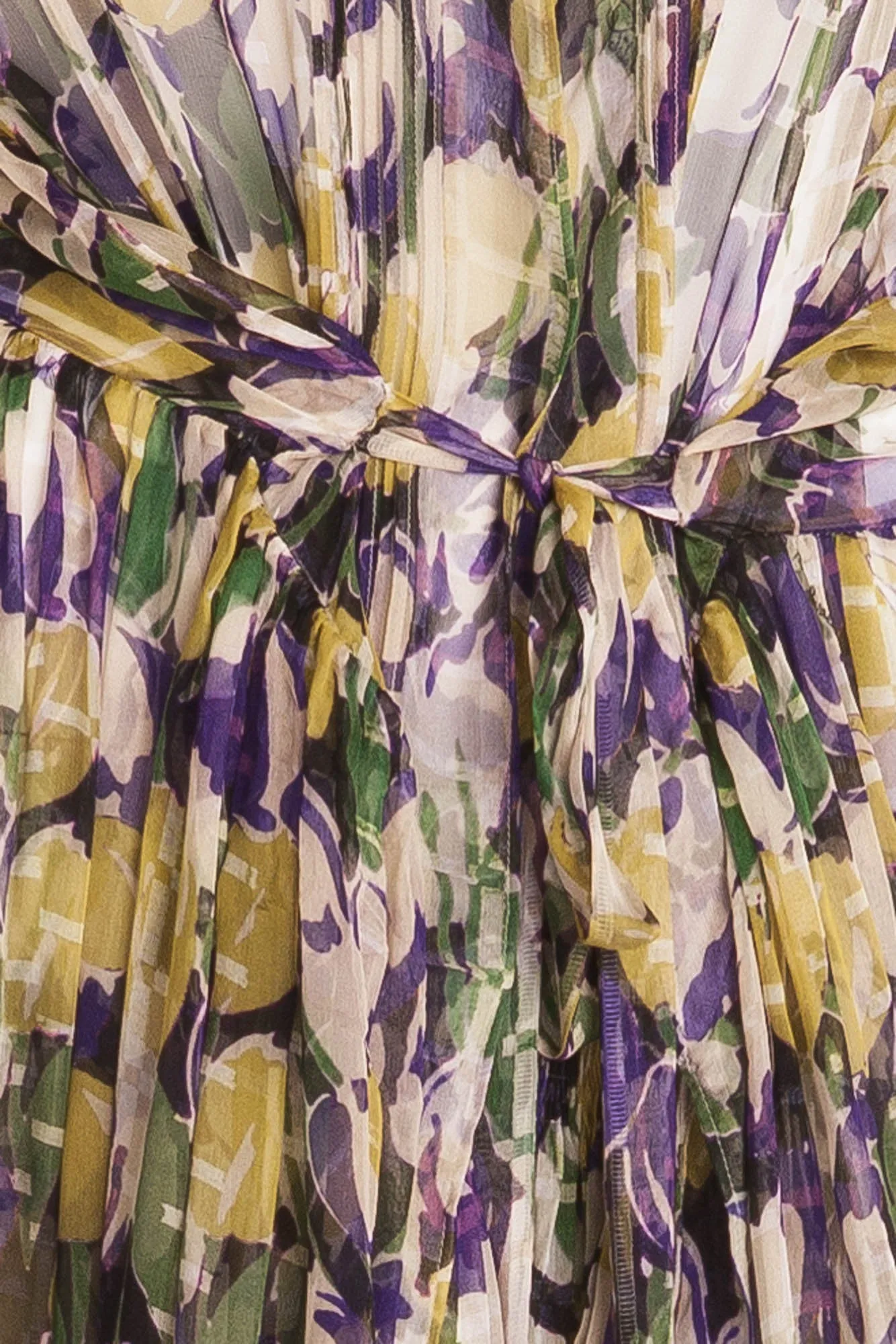 Roberto Cavalli - Sleeveless Purple, Green and Gold Multi Color Dress IT 42