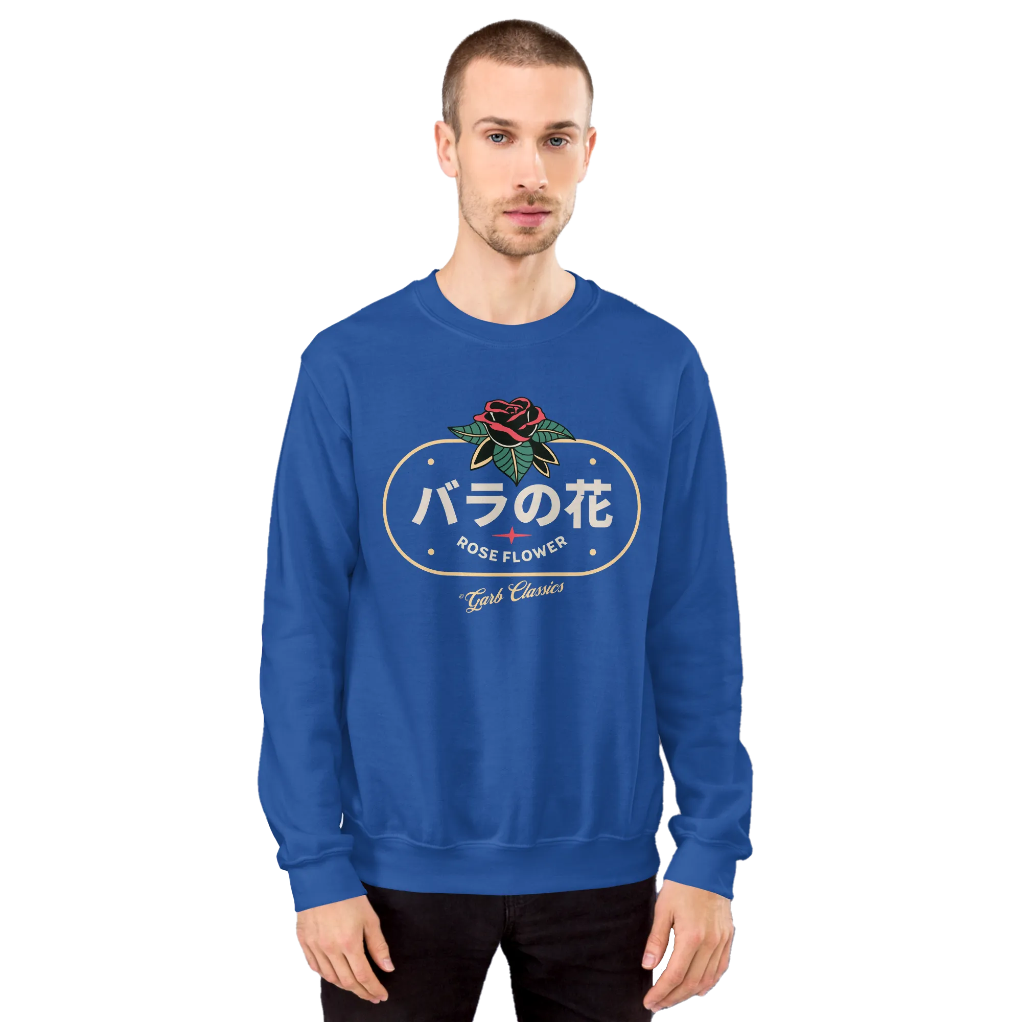 Rose Flower Graphic Crewneck