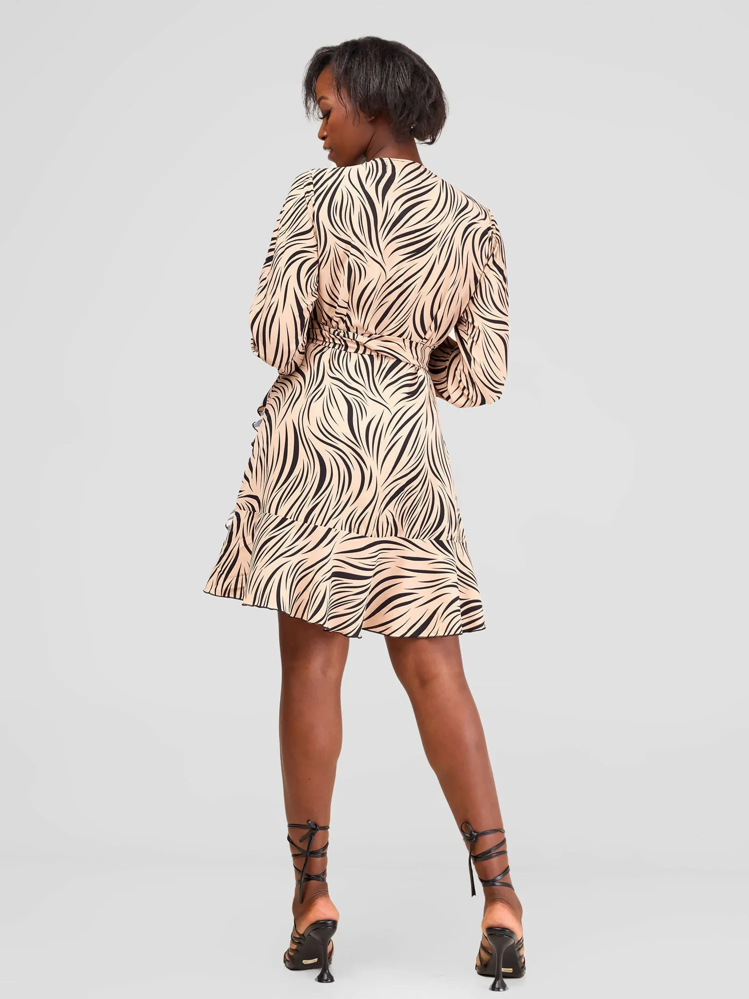 Salok Havilah Kyra Wrap Dress - Beige Print