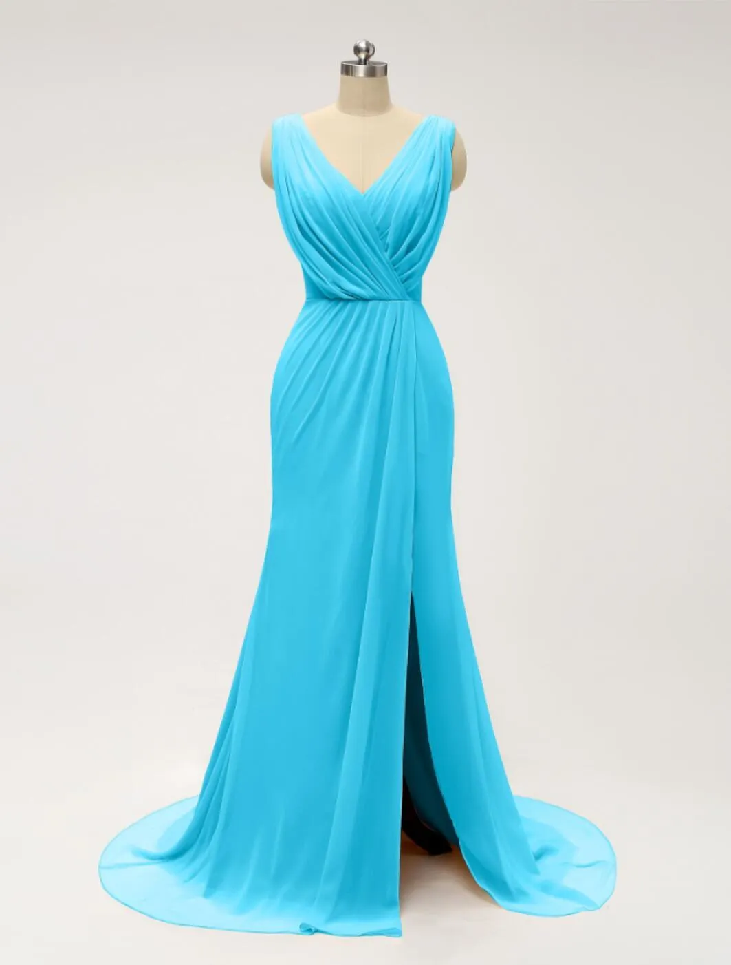 Side Slit Chiffon Cheap Bridesmaid Dresses