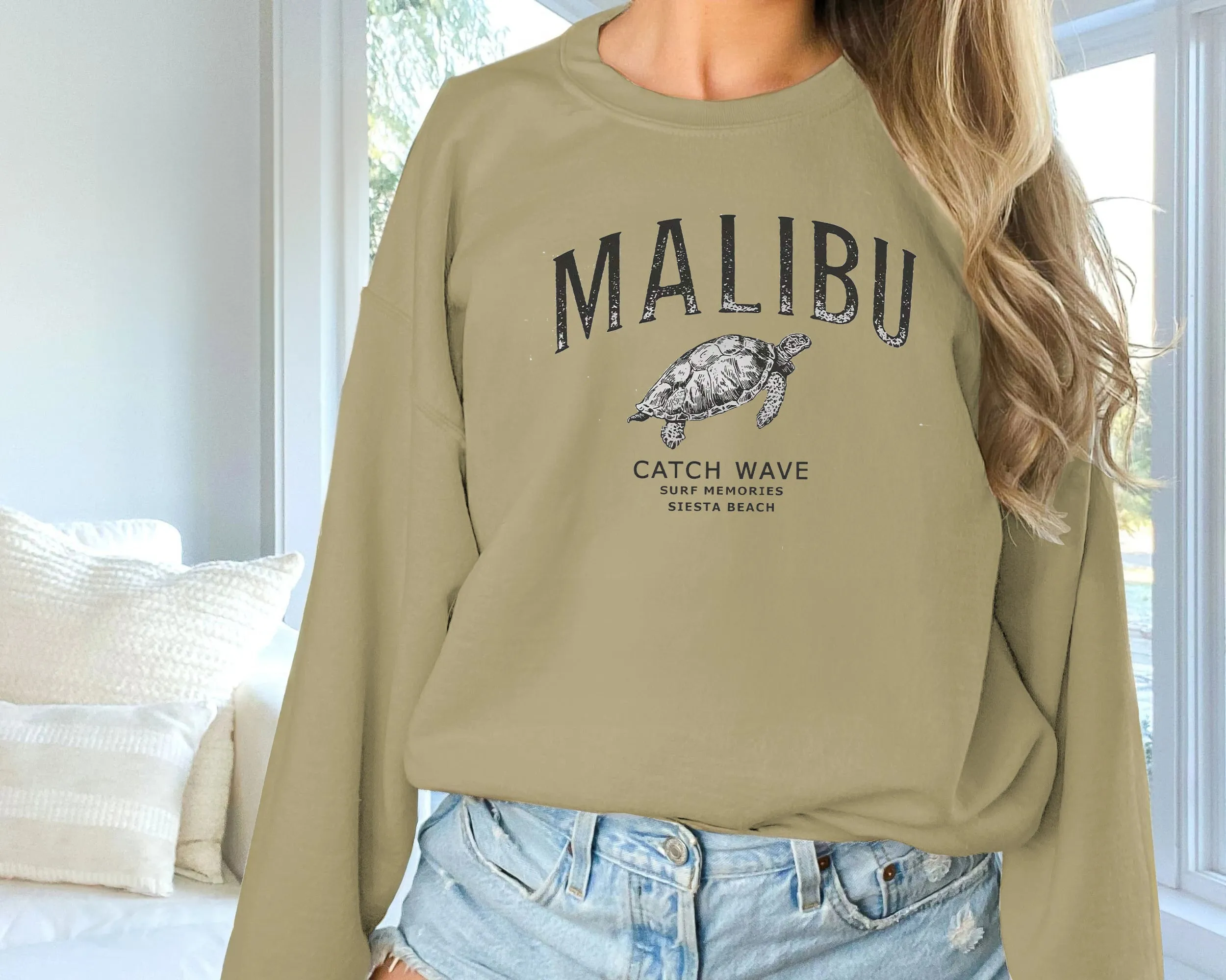 Solid Color Printed Sweatshirt for Women - Stylish & Cozy