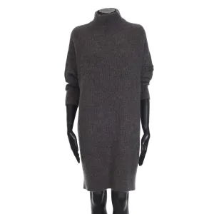 Sparkling Gray Sweater Dress - Monili, Mohair/Metallic Knit