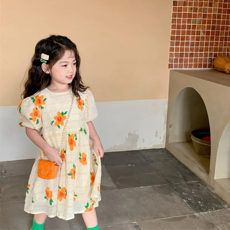 Summer Blossom Maxi Dress for Girls