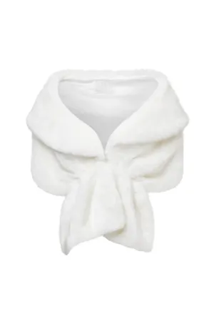 UNREAL FUR Champagne Wrap Fur Stole (Ivory)