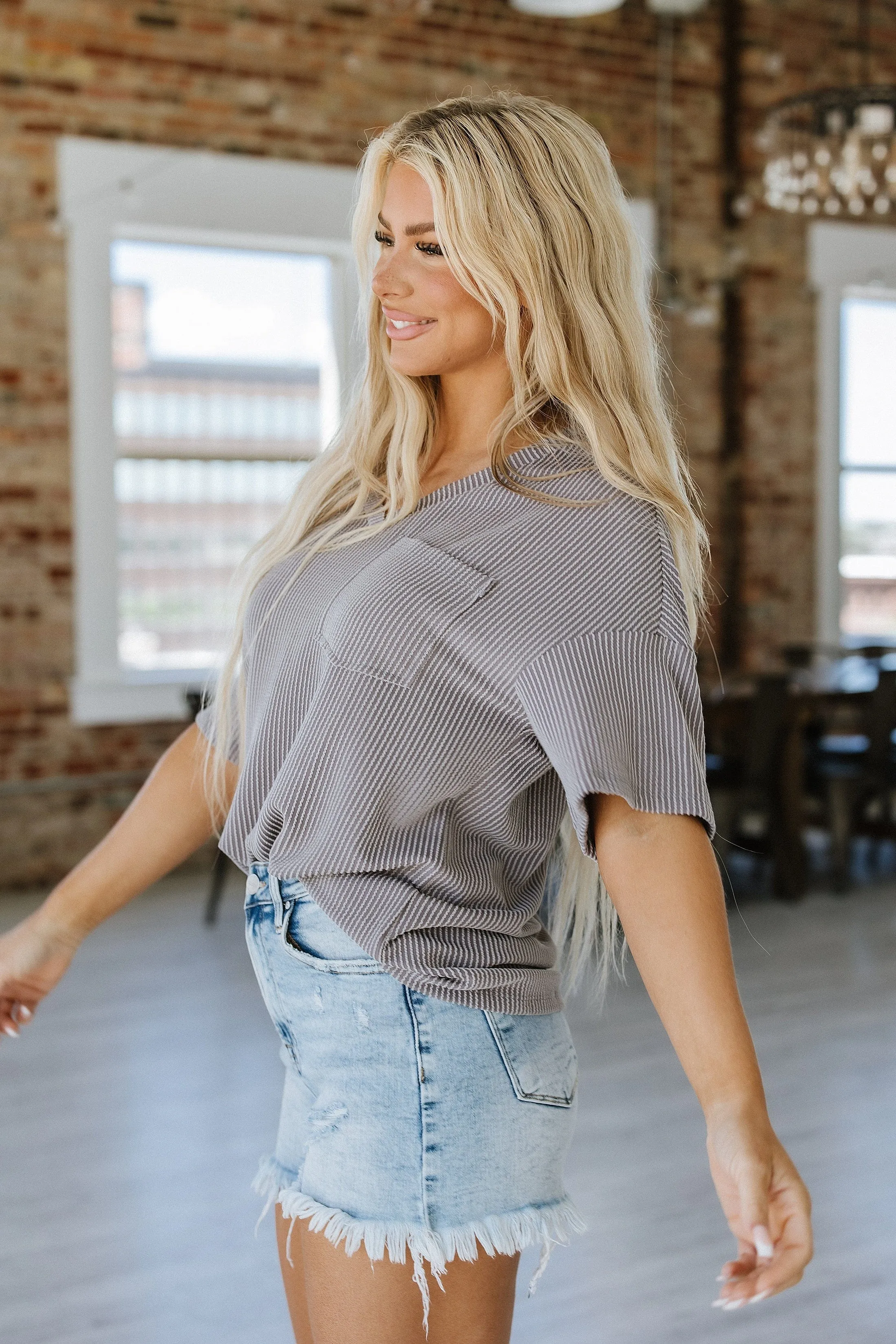 Valerian Ribbed Drop Sleeve Top | S-2XL