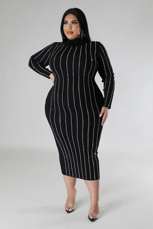 Voluptuous ( ) Plus Size Turtle Neck Stretch Dress - 3 colors