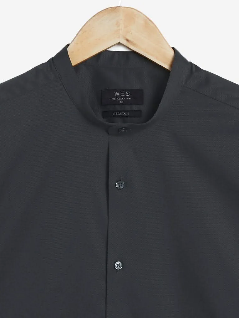 WES Formals Charcoal Ultra-Slim Fit Shirt